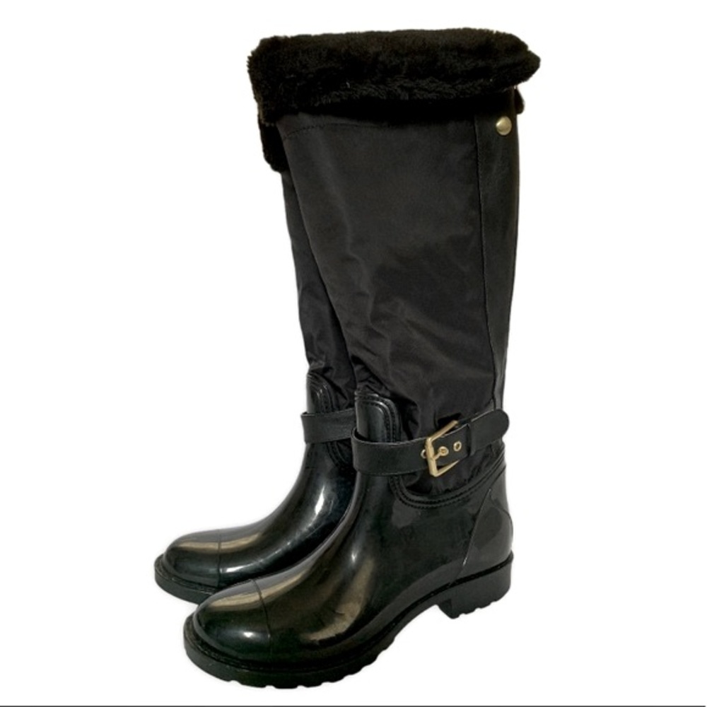 Marc Fisher “Calisa” Black Riding Rain Boots